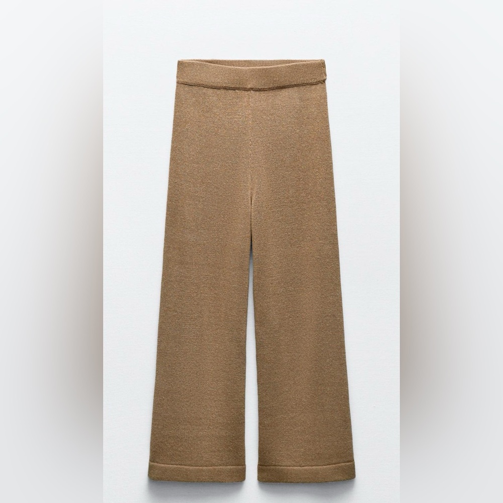 Zara Linen knit blend pants.